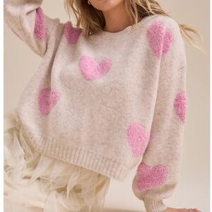 Altar’d State New with Tags Heart Sweater, size Medium